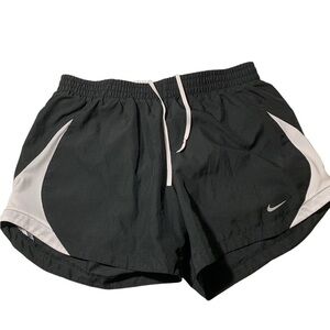 Nike Womens Lined Running Shorts Size Small Black White
